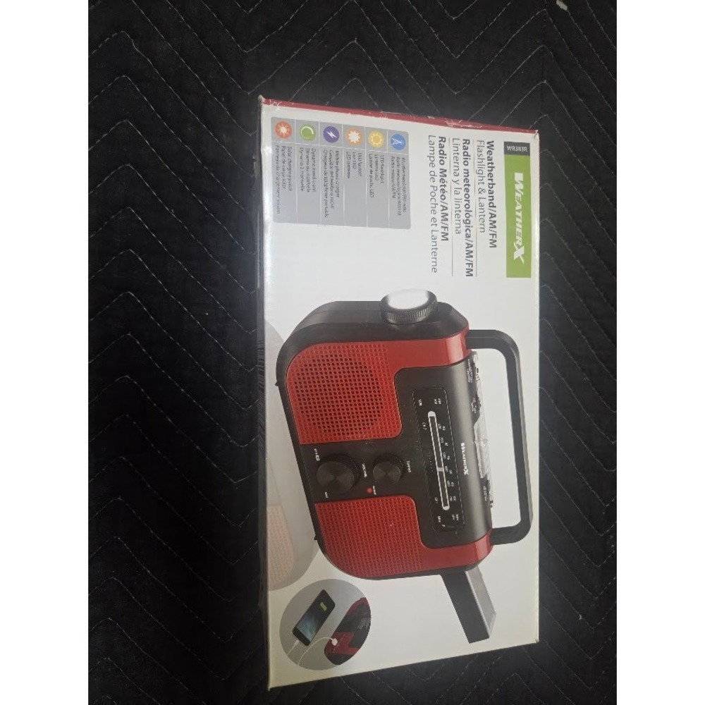 WeatherX WR383R AM/FM/Weather Radio Lantern Flashlight Open Box Complete